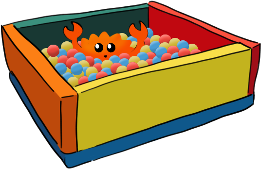 Ferris In A Turing Ballpit, Also By @abunnybee Plus Clipart (1000x800), Png Download