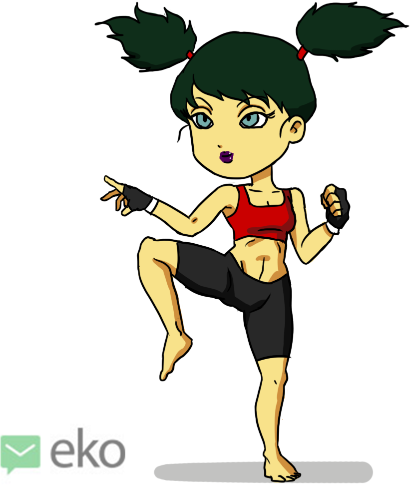 Mia The Muay Thai Fighter Clipart (1000x1000), Png Download