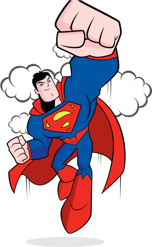 Superman Clip Super Man - Png Download (565x803), Png Download