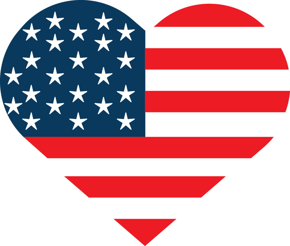 Usa Heart Clipart (1000x849), Png Download