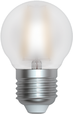 Ampoule Led À Filament Sphérique 4 W Satinée Clipart (800x800), Png Download