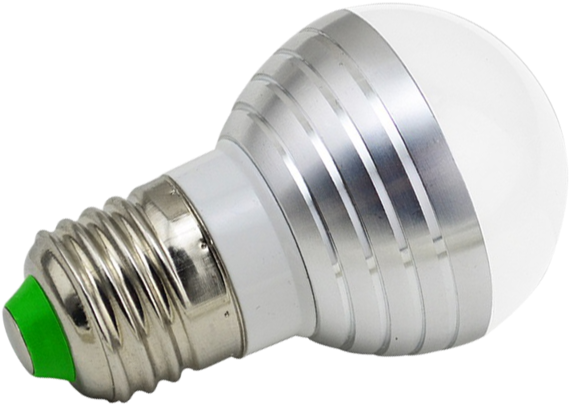 E27 Rgb Dimmable Led Bulb Remote Control Lamp 7w Led Clipart (640x640), Png Download