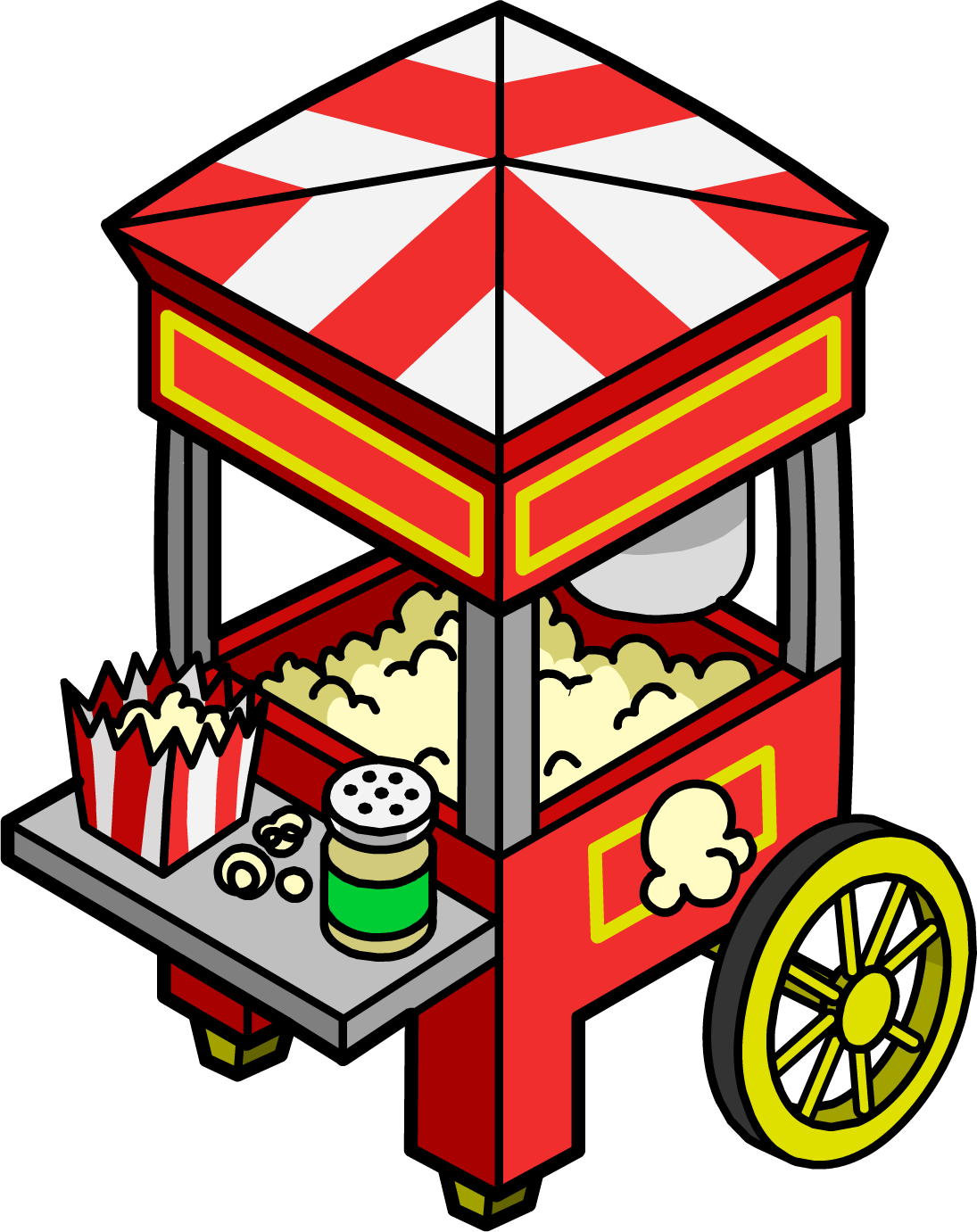 Popcorn Cart Clipart (1095x1381), Png Download