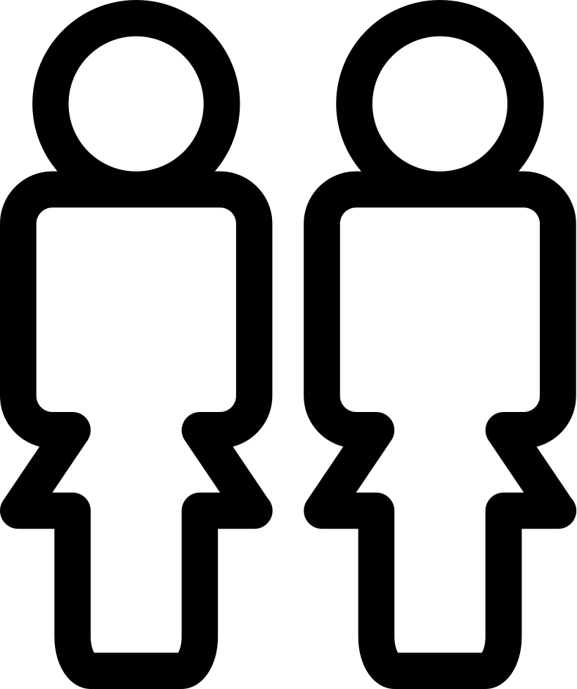 Two Women Toilet Sign Comments Clipart (821x980), Png Download