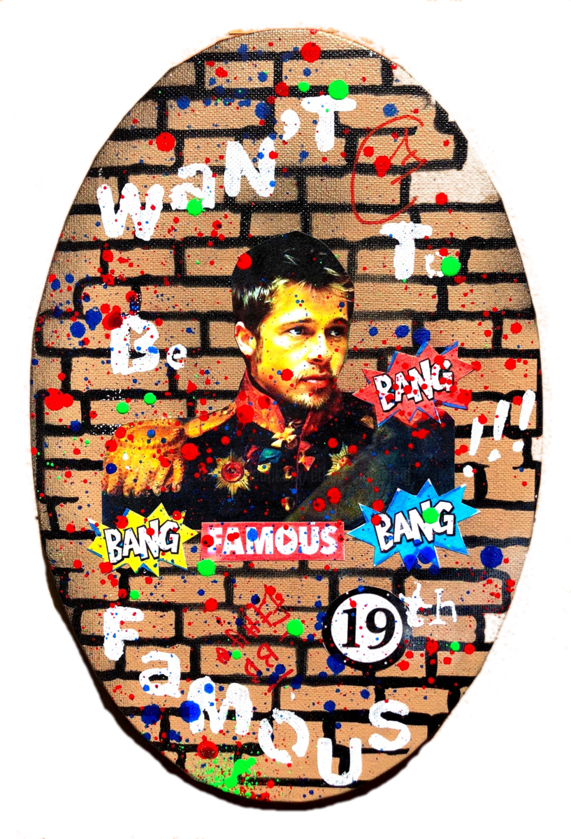 Wan't To Be Famous In The 19 Th Century Brad Pitt Clipart (817x1200), Png Download