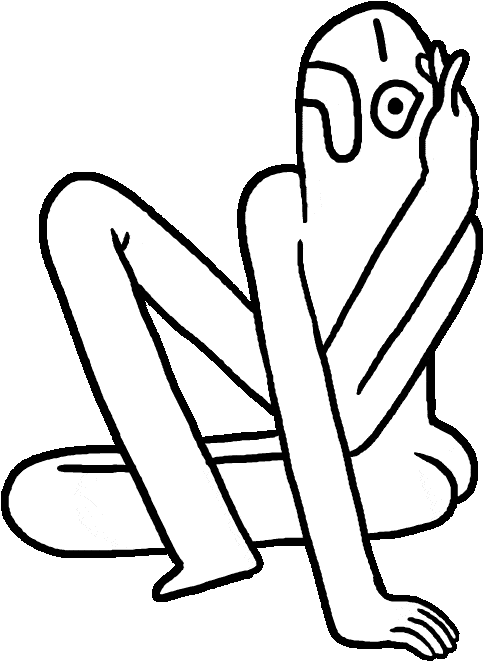 Nervous Monday Sticker By Clipart (1000x1000), Png Download