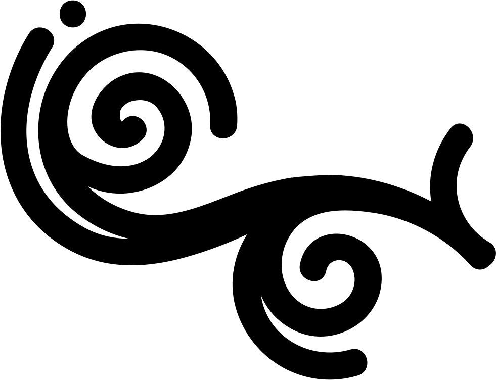Spirals Floral Ornament Png Icon Free Download Clipart (981x752), Png Download