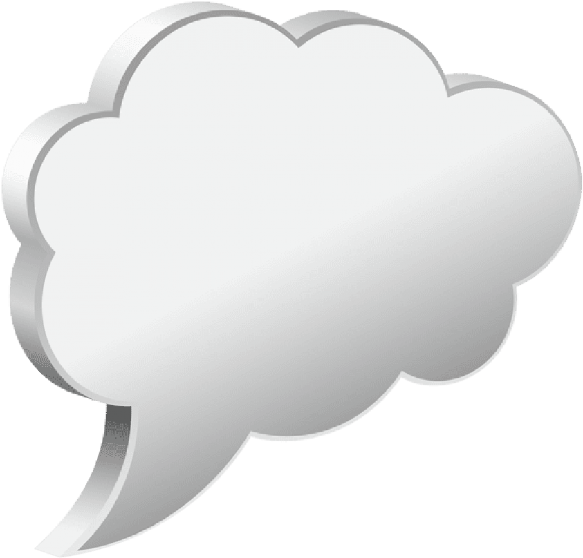 Free Png Speech Bubble Cloud White Png Images Transparent Clipart (850x815), Png Download