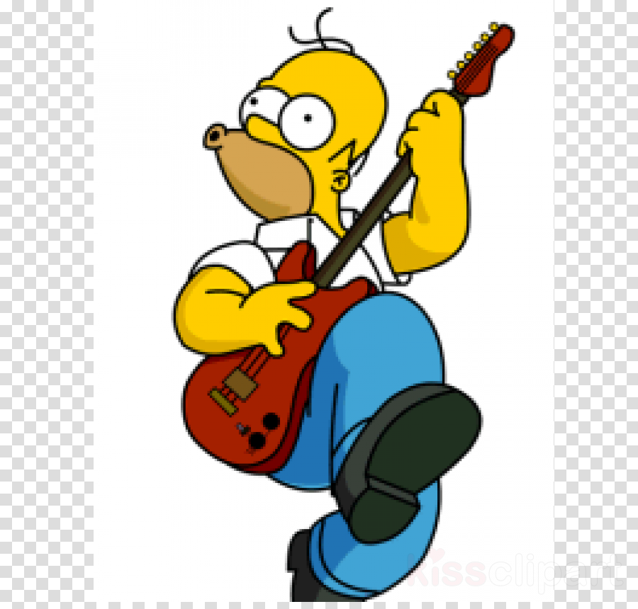 Homer Guitarra Clipart Homer Simpson Bart Simpson Maggie - Png Download (900x860), Png Download