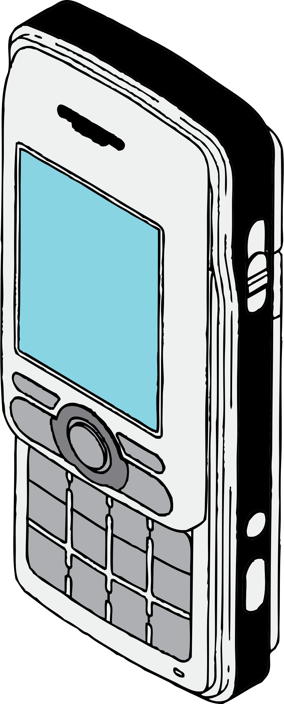 Cellphone Retro Mobile Free Clipart (960x1920), Png Download