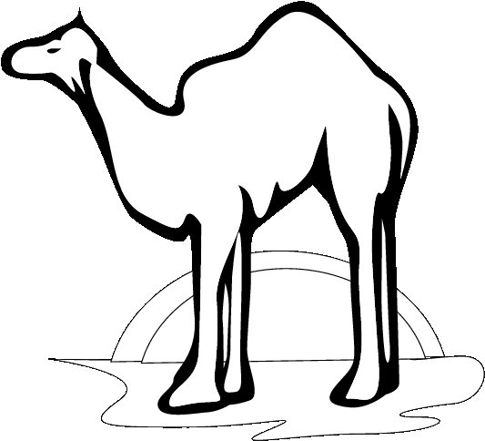 Eps 2000 Camel Printable Coloring In Pages For Kids Clipart (612x792), Png Download