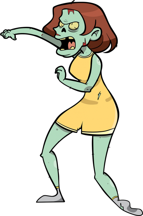 Zombie Silhouette Clip Art - Png Download (500x757), Png Download