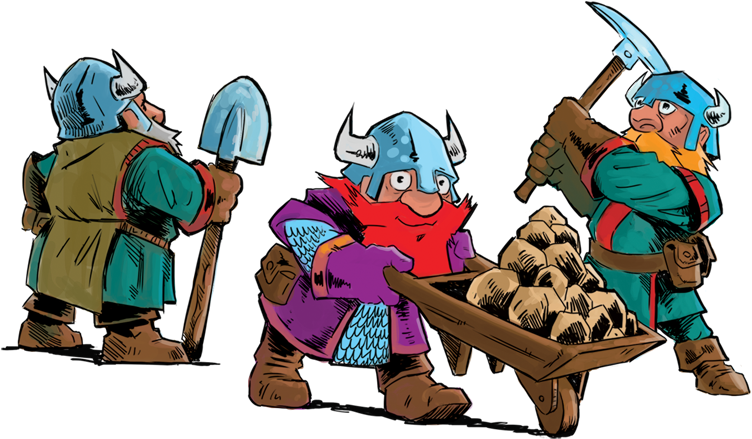 Dwarves At Work Clipart (777x460), Png Download