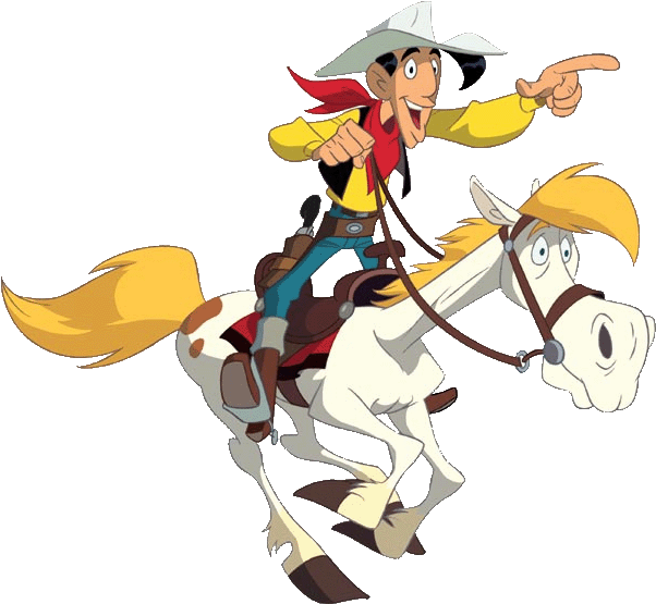 Lucky Luke En A Un Clipart (671x600), Png Download