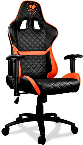 Cougar Armor Orange Gaming Chair Clipart (800x800), Png Download