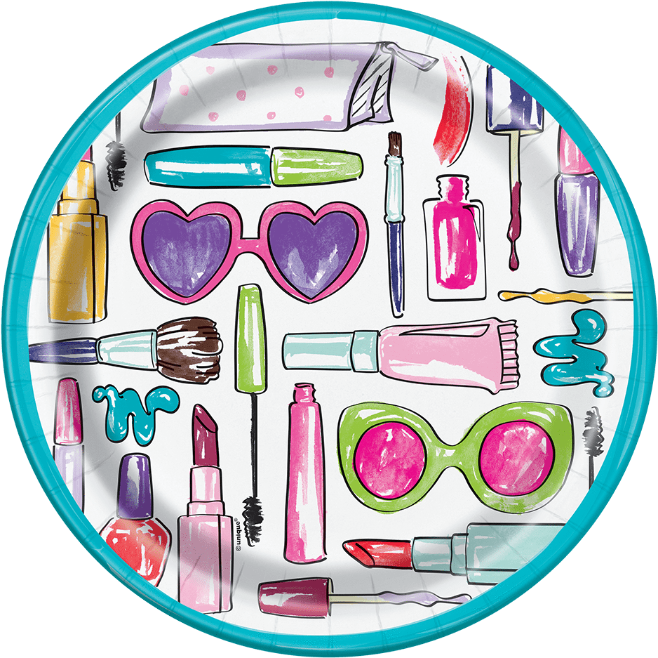 Paptallerkener - Make Up - 22 Cm - 8 Styk Clipart (1000x1000), Png Download