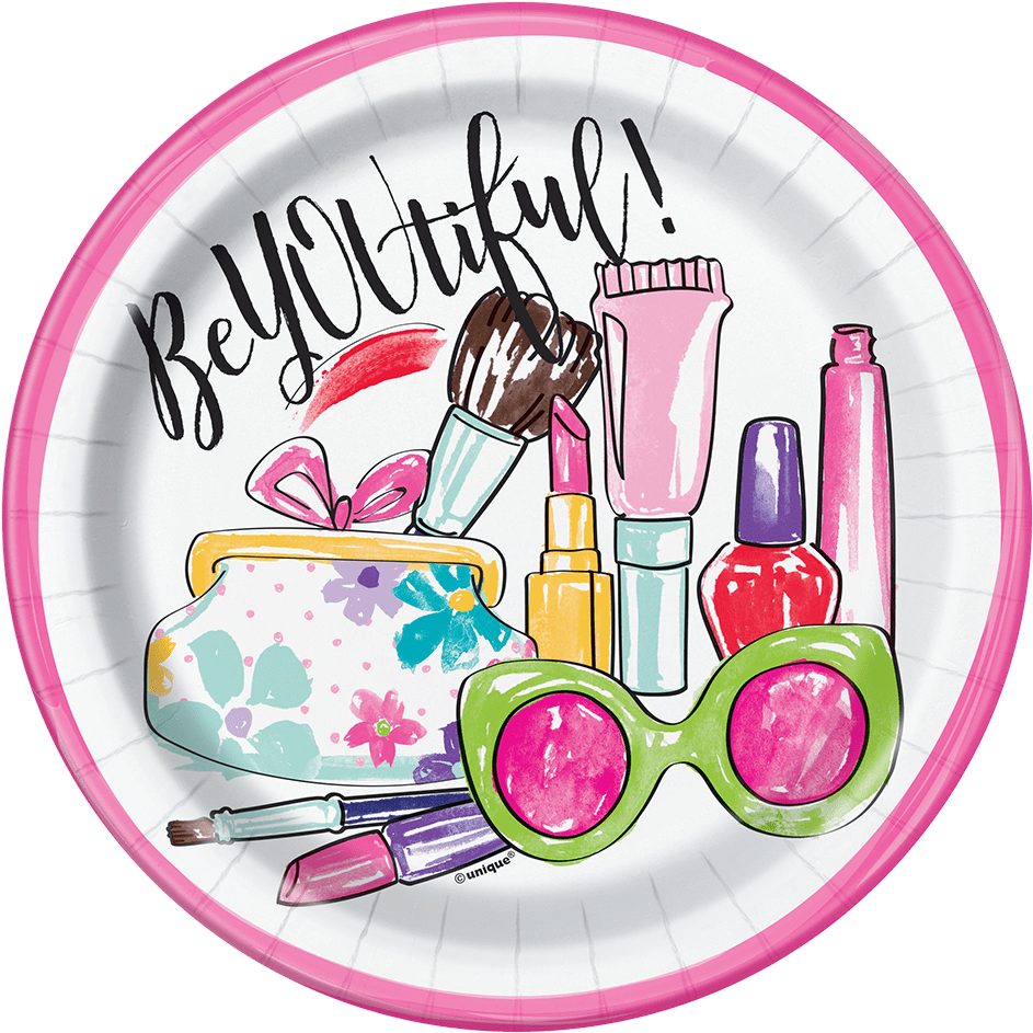 Paptallerkener - Make Up - 17 Cm - 8 Styk Clipart (1000x1000), Png Download