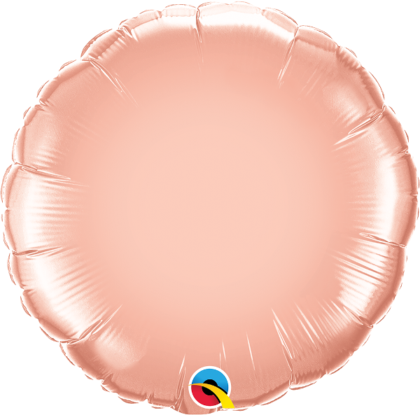 Rose Gold Round 18" Foil Balloon Clipart (600x593), Png Download