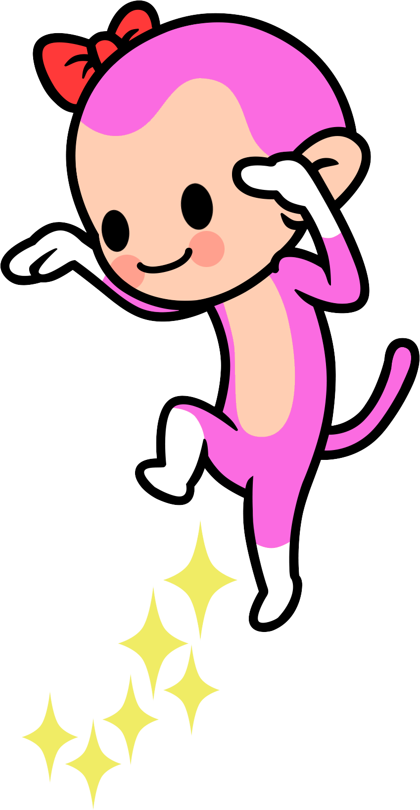 Female Acrobatic Monkey Clipart (849x1638), Png Download