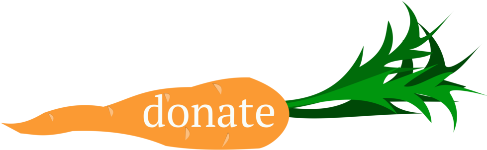 Carrot Clipart Donate - Png Download (1000x323), Png Download