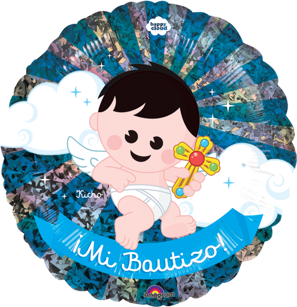 Globo Mi Bautizo Niño Clipart (600x600), Png Download