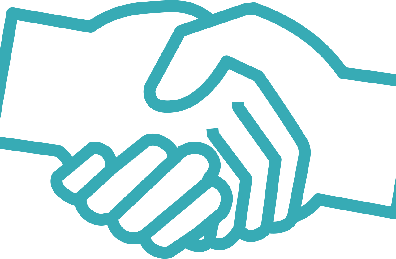 Graphic Free Handshake Clipart Line Art - Png Download (1280x838), Png Download