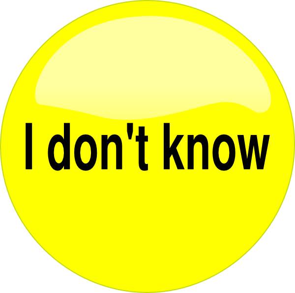 Don T Know Button Clip Art - Png Download (600x595), Png Download