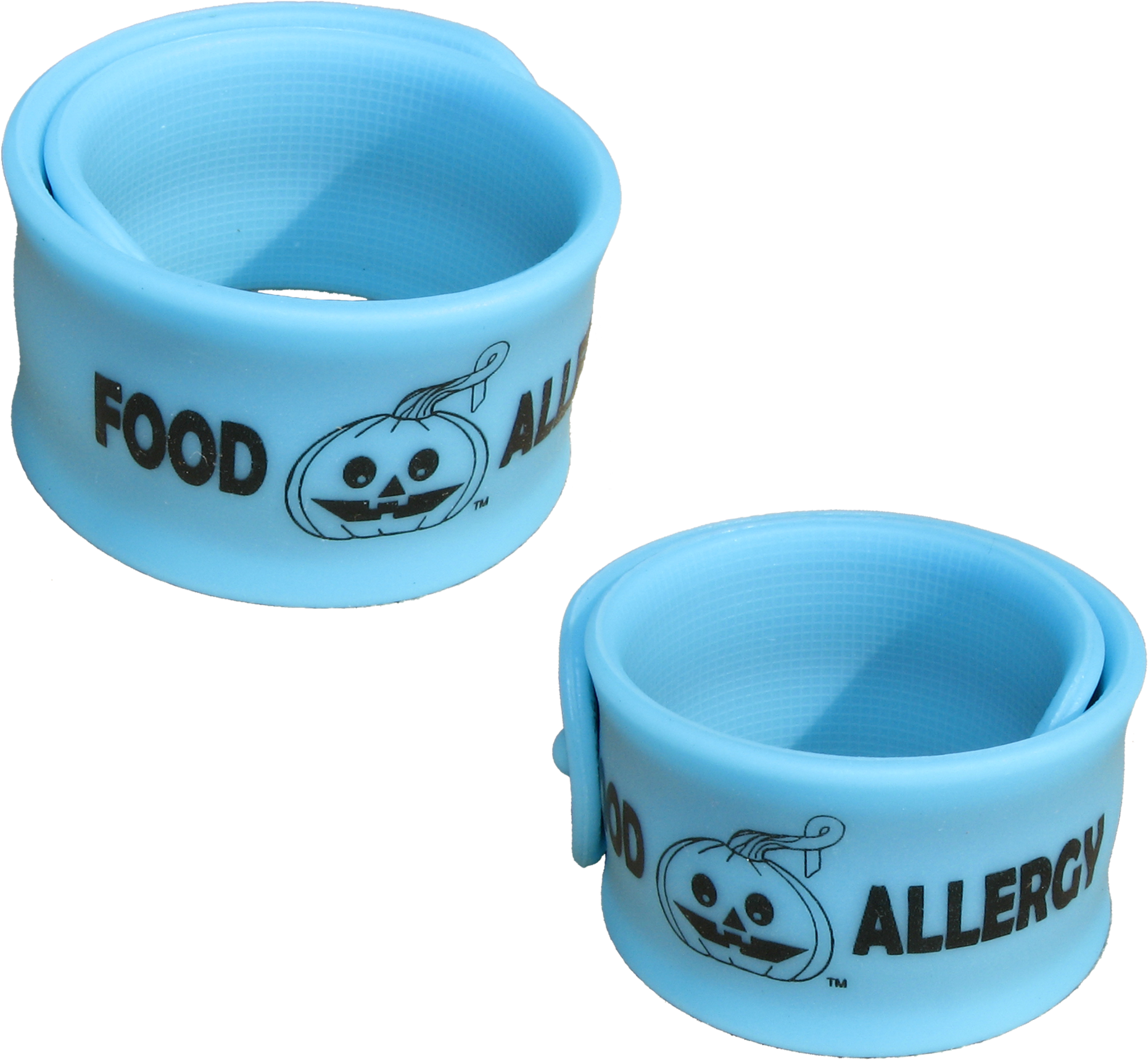 Teal Pumpkin Glow In The Dark Food Allergy Slap Bracelet Clipart (2048x1792), Png Download