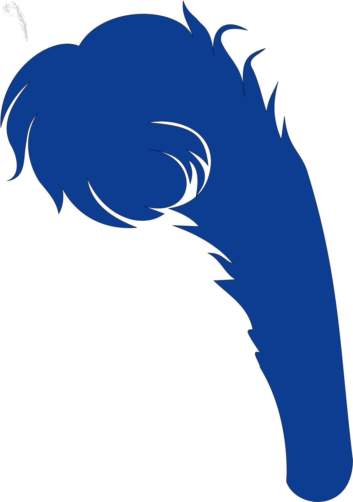Feather Soft Blue Png Image Clipart (906x1280), Png Download
