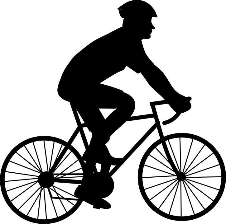 Black And White Pictures Of Biking Clipart (725x720), Png Download