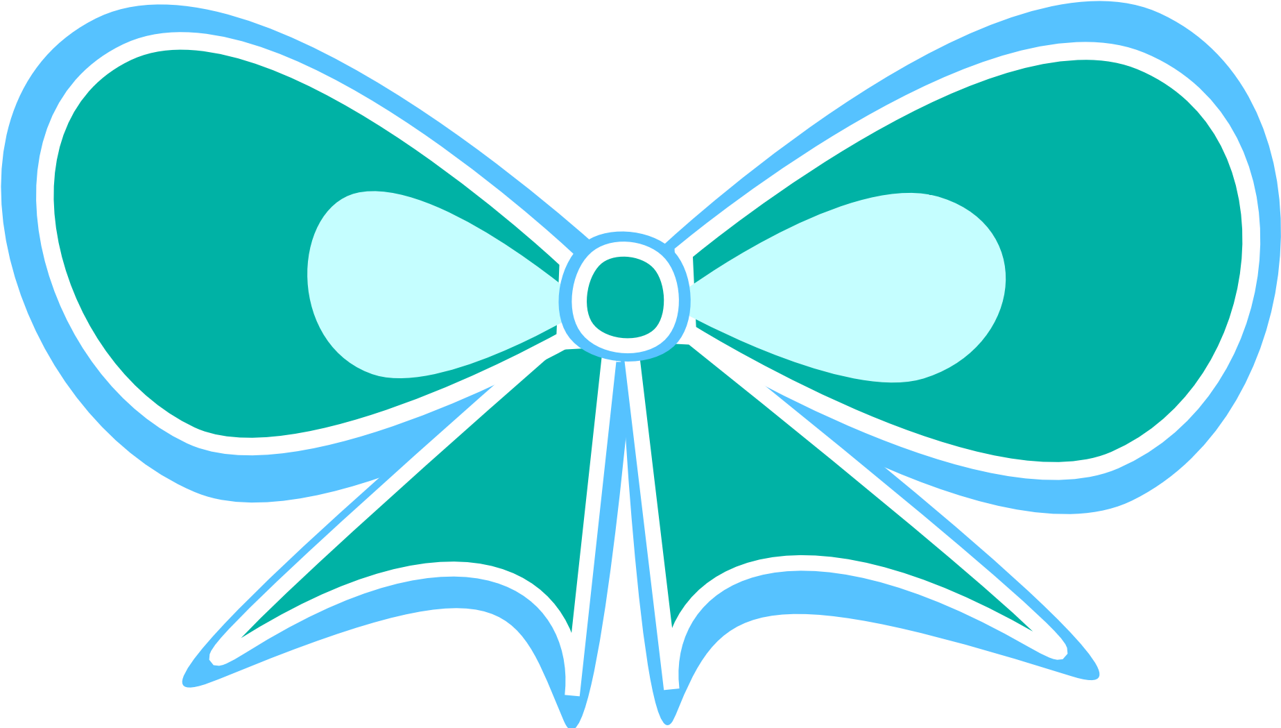 Butterfly Blue Ribbon 1979px Clipart (1847x1049), Png Download
