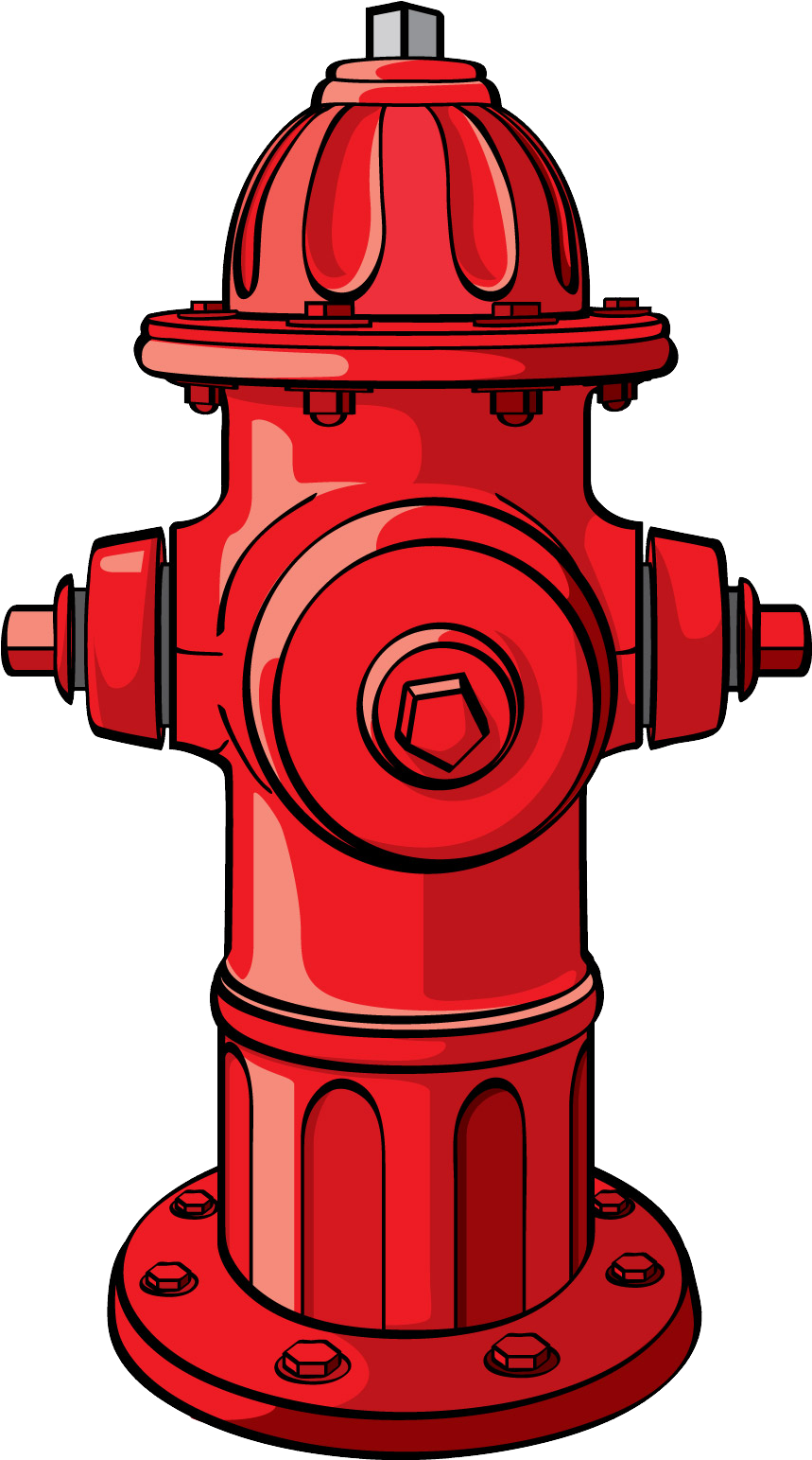 Fire Hydrant Clipart Free - Png Download (858x1542), Png Download