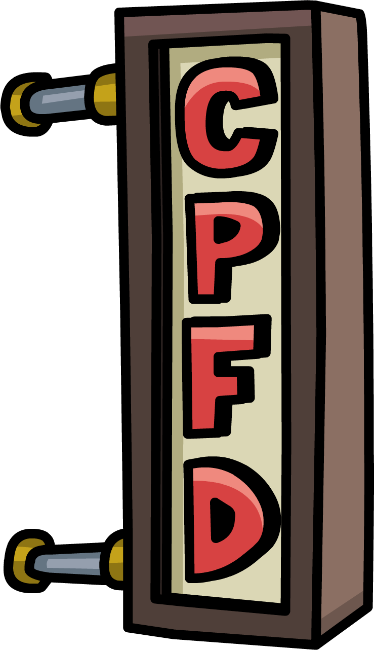 Club Penguin Fire Department - Penguin Club Fire Department Clipart (739x1282), Png Download