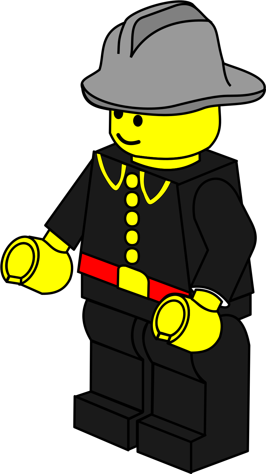 How To Set Use Lego Town Fireman Svg Vector Clipart (505x900), Png Download