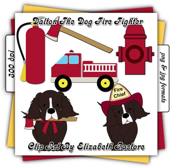 Firefighter Dog Clip Art Consist Of Images - Firefighter - Png Download (600x600), Png Download