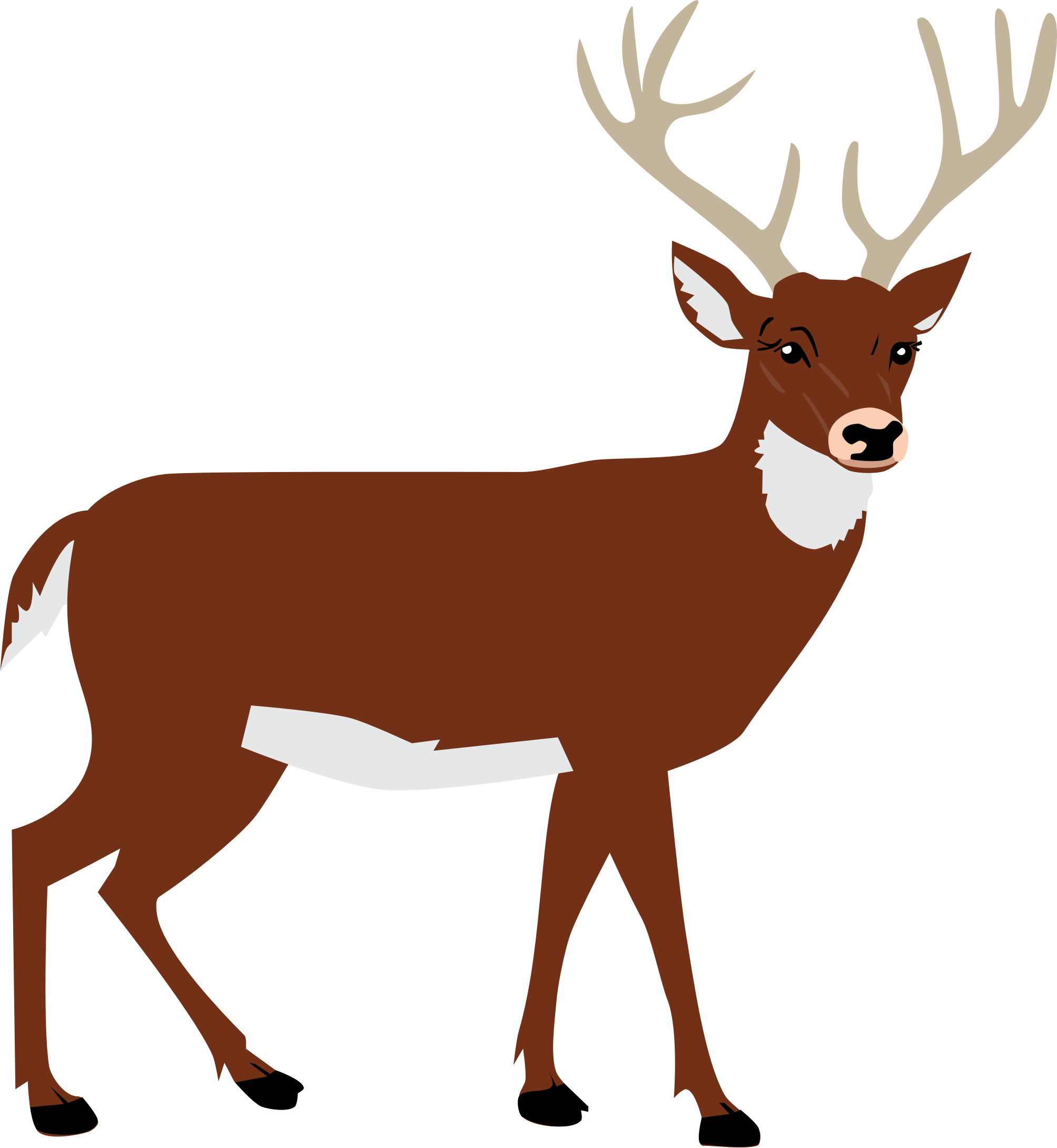 More From My Site - Clip Art Of Deer - Png Download (1927x2092), Png Download