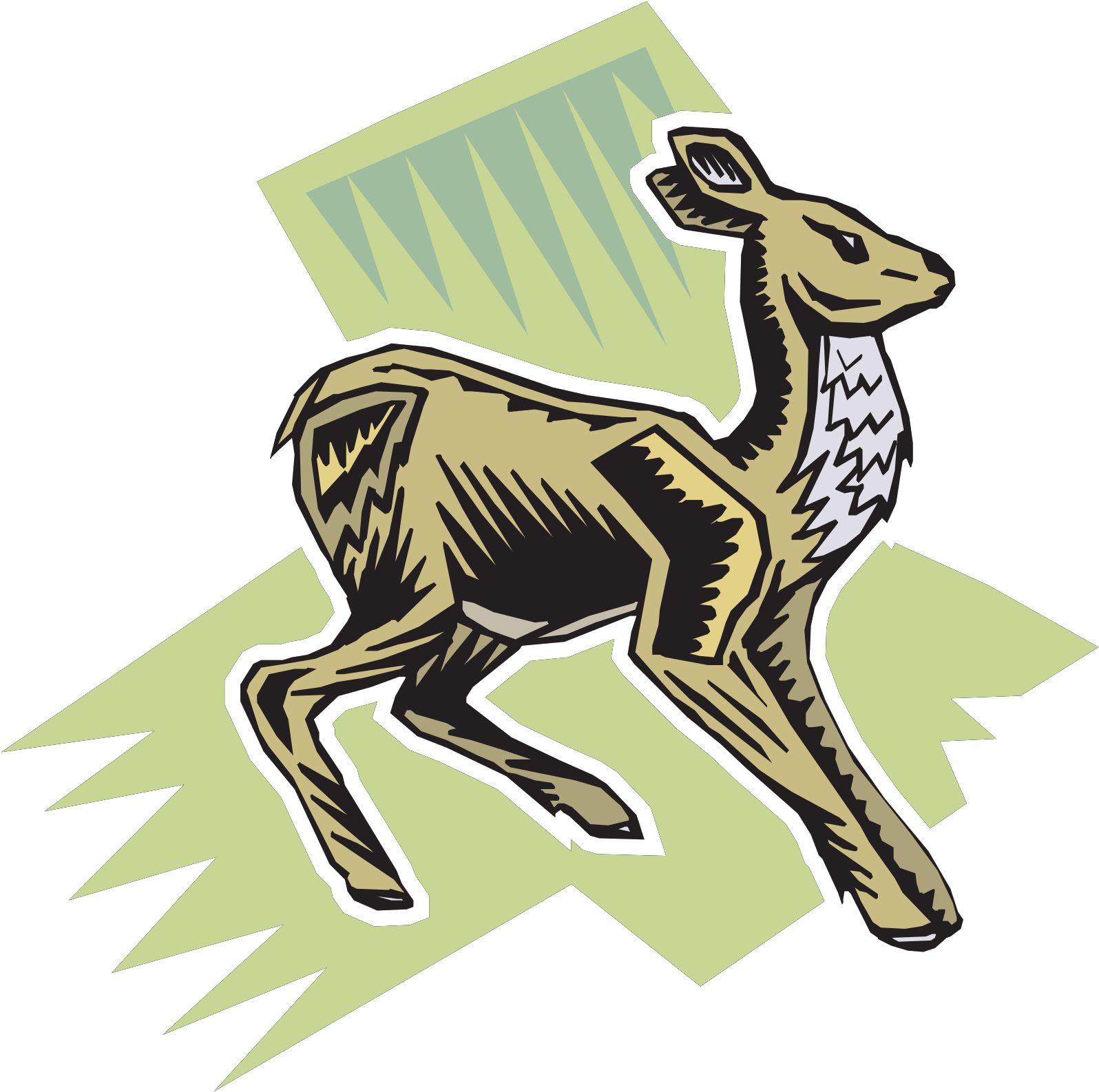 This Free Clip Arts Design Of Standing Deer Art - Png Download (600x596), Png Download