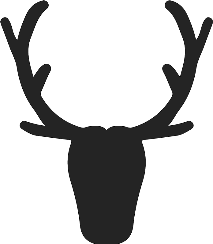 Elk Silhouette At Getdrawings Com Free For - Cuernos De Reno Dibujo Clipart (800x800), Png Download