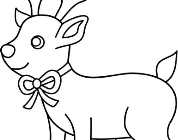 Deer Clipart Black And White - Clip Art - Png Download (640x480), Png Download