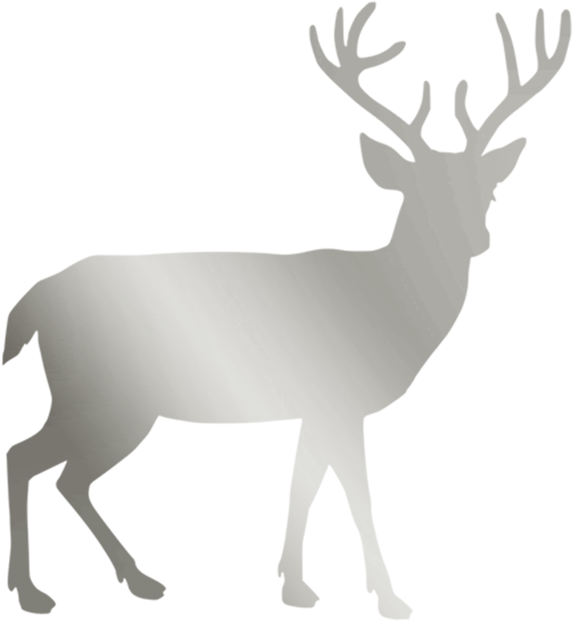 Vacation, Silver, Stag, Deer, Christmas, Animal - Forest Animals Shower Curtain Clipart (1179x1280), Png Download