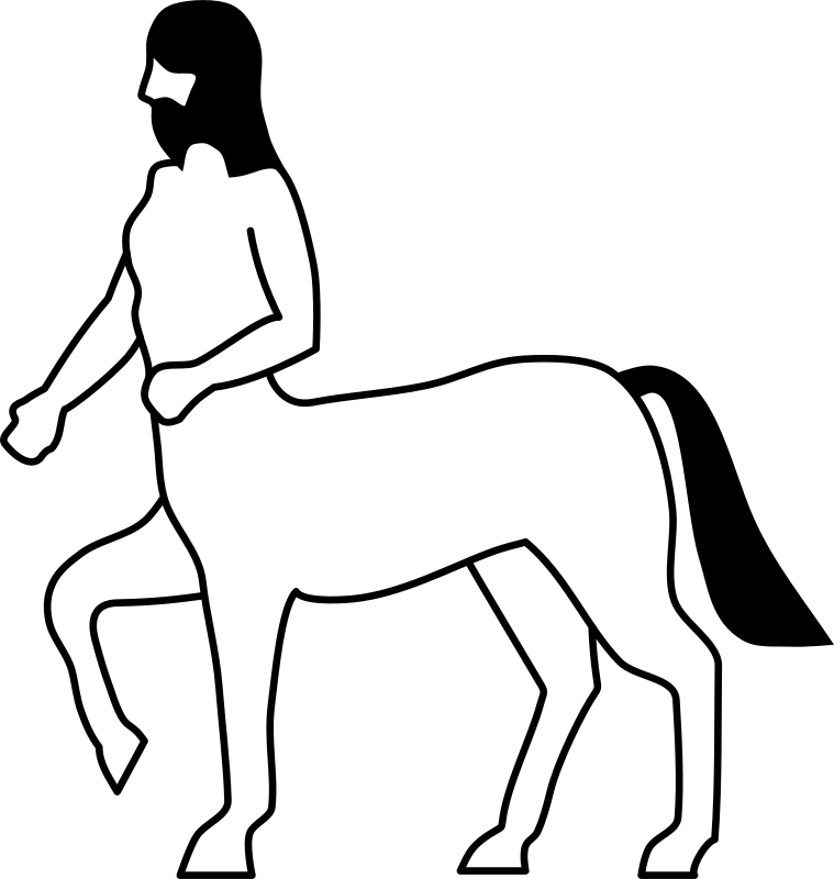 Centaur Greek Mythology Computer Icons Drawing Download Clipart (712x750), Png Download