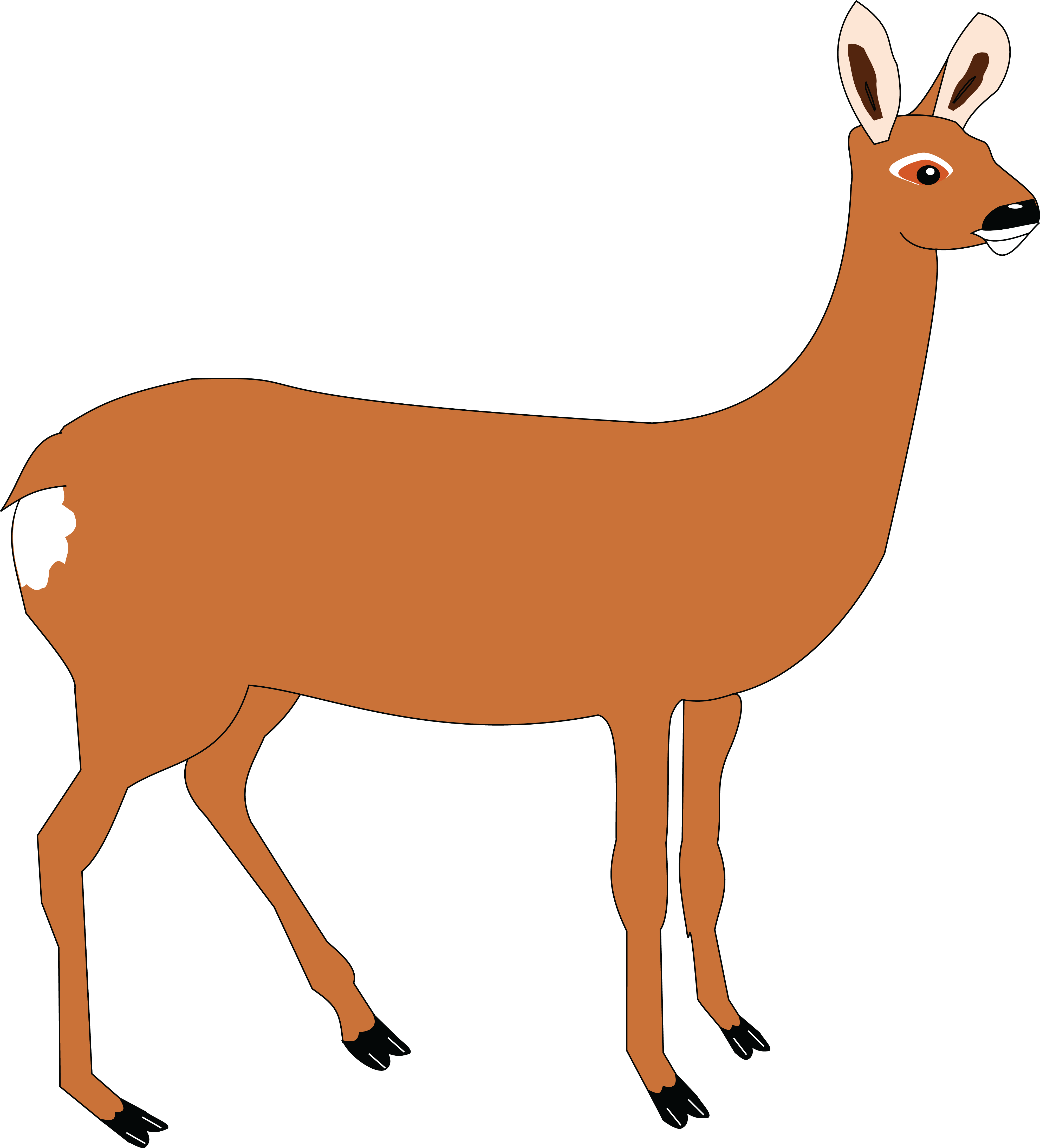 Free Clipart Of A Doe Deer - Png Download (4000x4414), Png Download