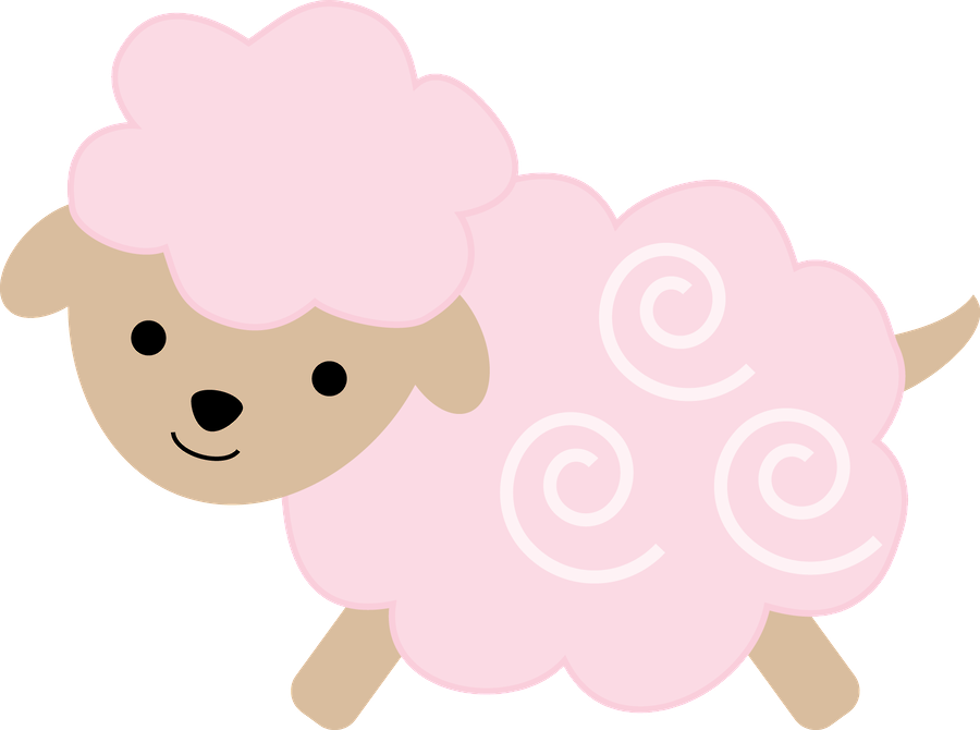Pink Sheep, Baby Sheep, Cute Sheep, Cute Coloring Pages, - Sheep Clipart (900x670), Png Download