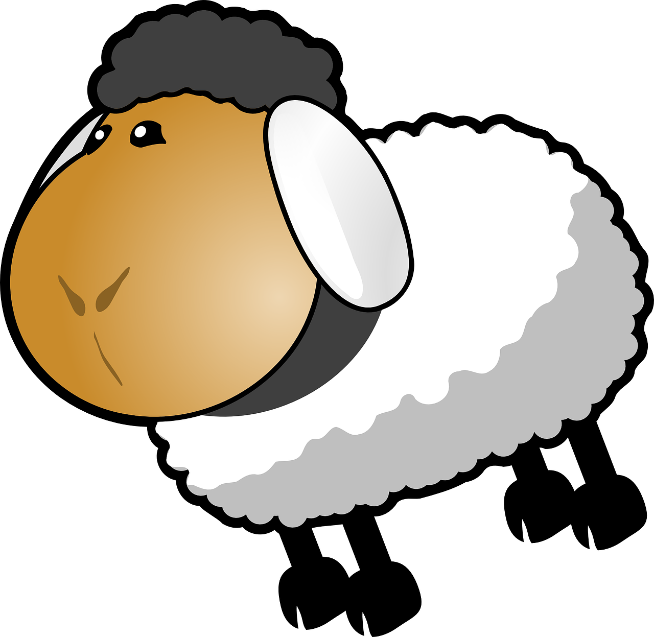 Sheep Clipart Png Transparent Png (600x585), Png Download