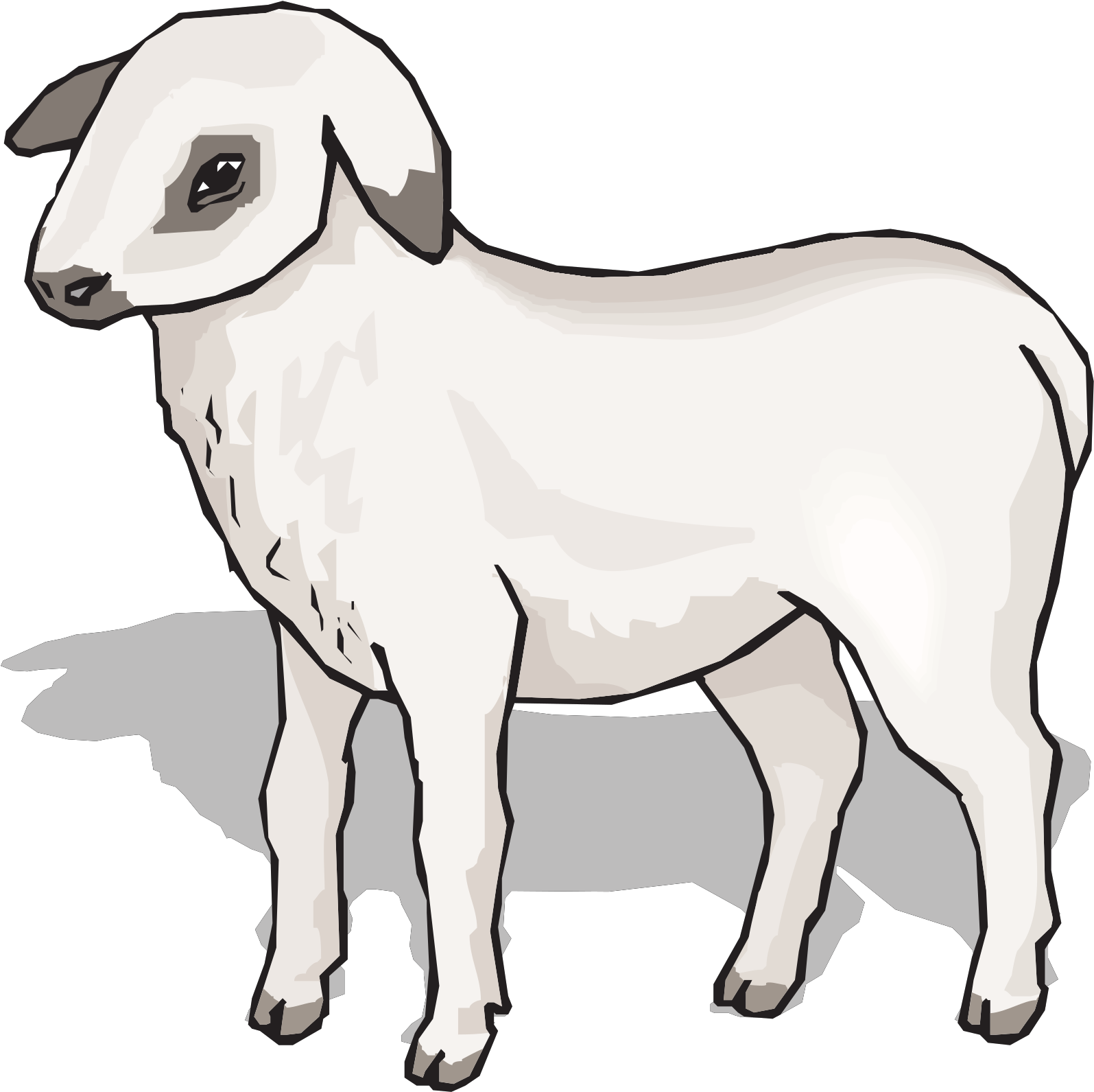 Lamb Svg Clip Arts 600 X 598 Px - Png Download (600x598), Png Download