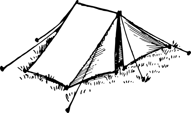 Tent Drawing Computer Icons Clip Art - Png Download (800x473), Png Download