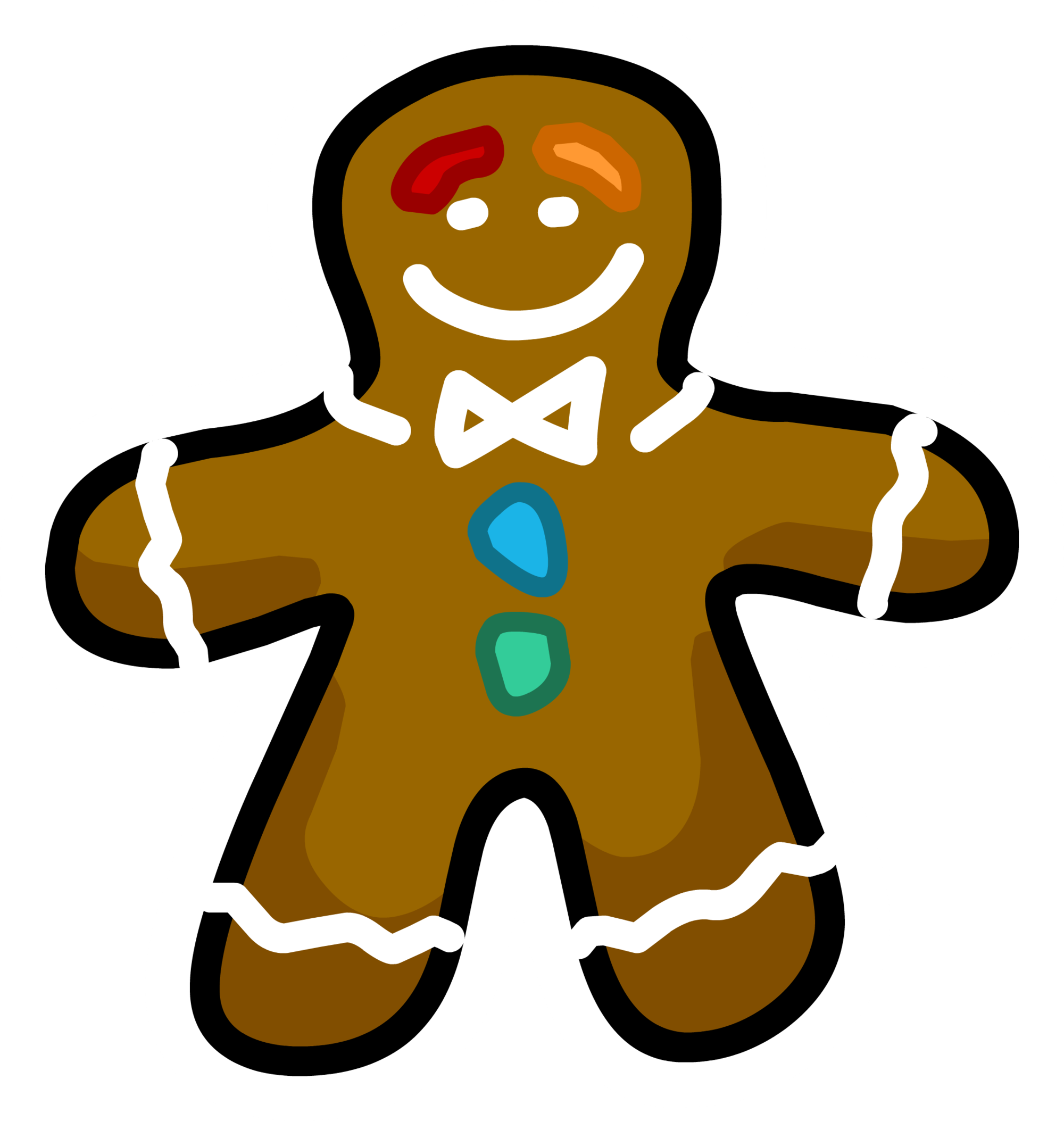 Gingerbread Man Pin Clipart (729x767), Png Download