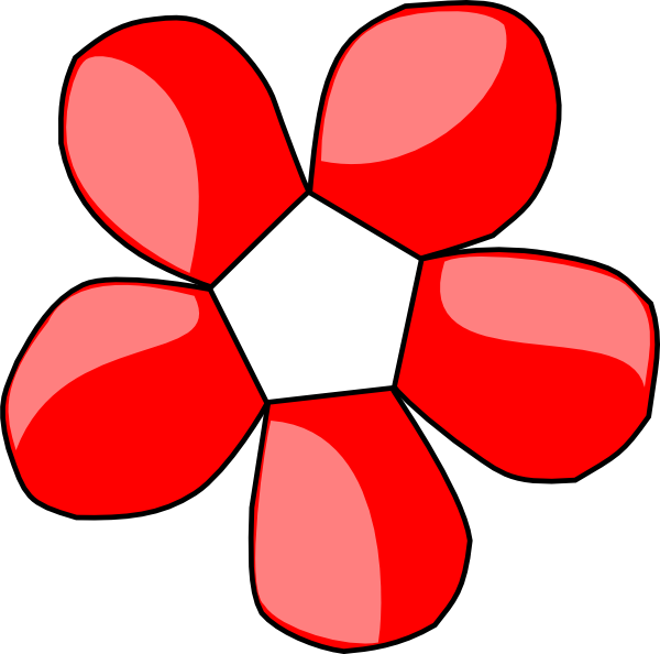 This Free Clip Arts Design Of Red Daisy White Center - Png Download (600x594), Png Download
