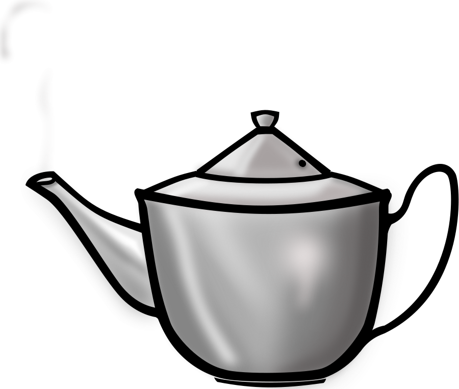 Metal Tea Pot Clipart, Vector Clip Art Online, Royalty - Tea Pot Clip Art - Png Download (900x762), Png Download