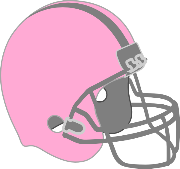 Pink Helmet Clip Art - Pink Football Helmet Clipart - Png Download (600x562), Png Download